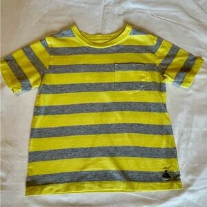 BABY GAP Yellow and Gray Striped Kids T-Shirt